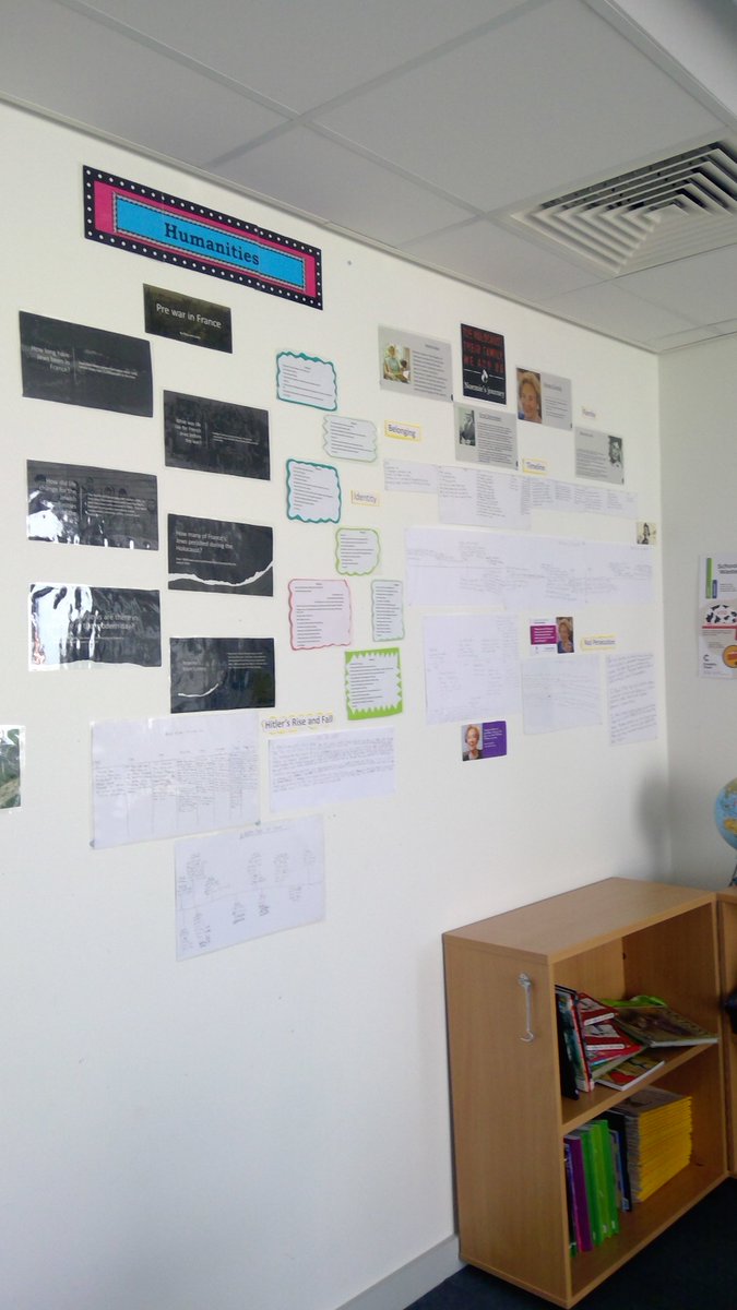 RWBAHolocaust's tweet photo. Students @VenturersAc have been writing bio poems, working with English &amp; Humanities teachers to build their understanding of #NoemiesJourney. They are developing their ideas &amp; a display is forming... great to see. 11/12 @laurammorgan @trystanpw_ https://t.co/SilkhMXcMd