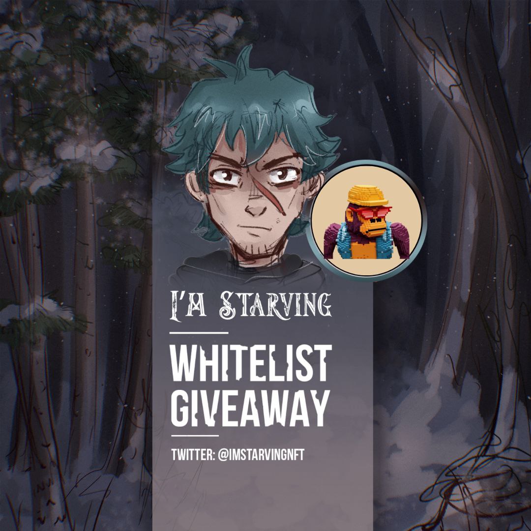 iamjugger's tweet photo. ✨ Whitelist Giveaway ✨

Our hungry $Magic friends over at @ImStarvingNFT have offered 10x whitelist spots to giveaway.  

To Enter:
 ☑️Like and Retweet 🔄❤️
 ☑️Follow @ImStarvingNFT &amp; @iamjugger
 ☑️Tag 3 NFT frens.

Winners will be drawn in 24 hrs, good luck! https://t.co/uEPhcBjIkR