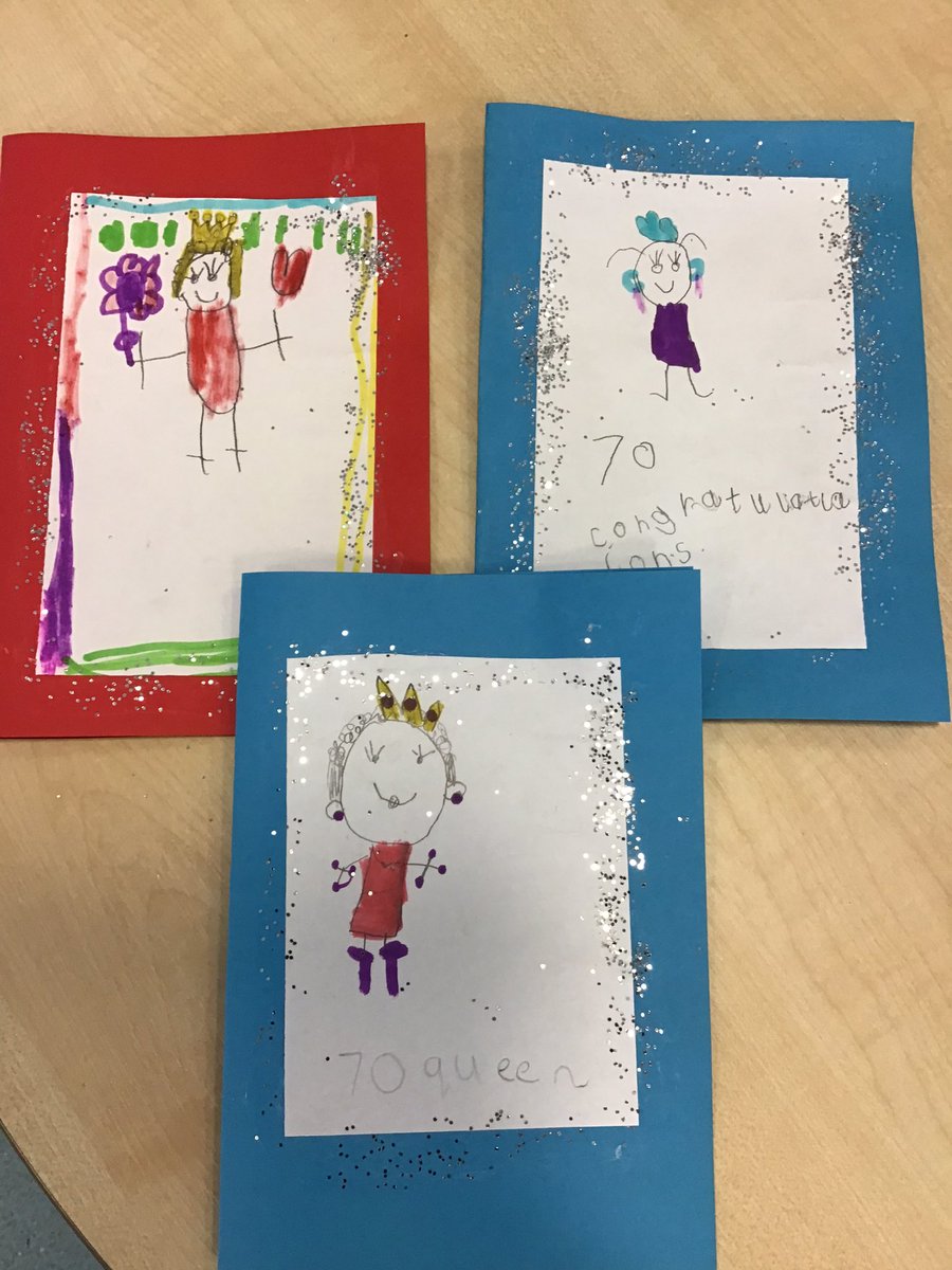 EYFS_OLSP's tweet photo. EYFS are sending cards that they have made to Buckingham Palace. Congratulating the Queen on her 70th Jubilee. #RoyalFamily #Queen #amomentinhistory @STOC_CAT @ClarenceHouse @RoyalFamily https://t.co/1SR44apq5n