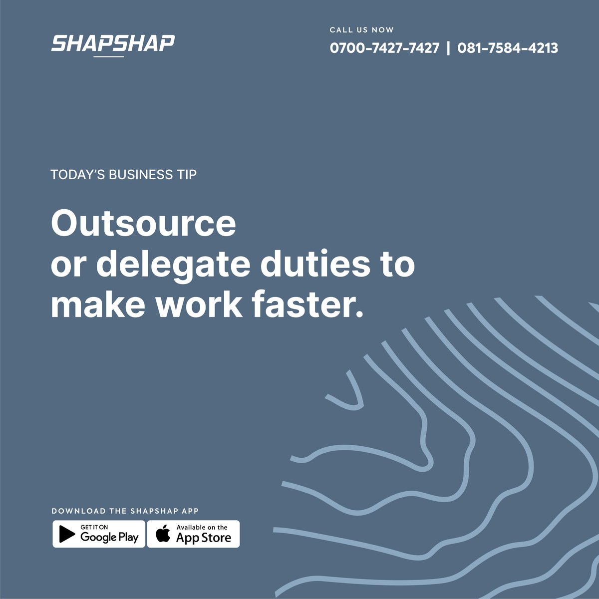 As you scale up your business, you realize that you can't do everything by yourself. 

Outsource the tasks you can to make your work move faster.

#abuja #deliveries Bobrisky MI Abaga
#growyourbusiness #logisticscompanies