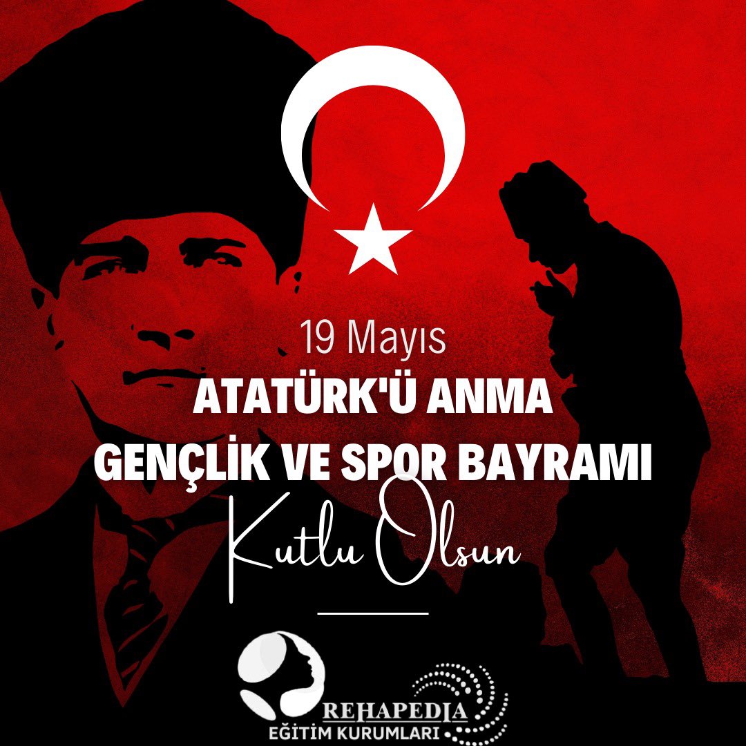 rehapedia's tweet photo. 19 Mayıs Atatürk’ü Anma, Gençlik ve Spor Bayramımız Kutlu Olsun! https://t.co/OffOdPZrXN