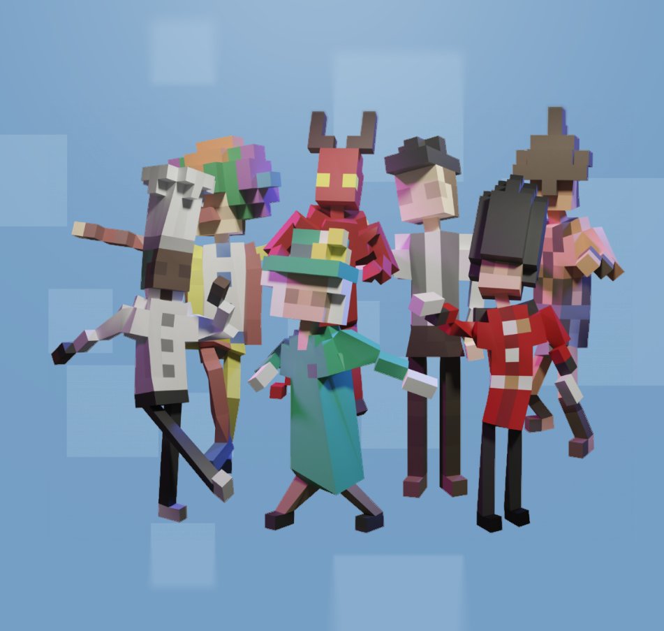 VilleVoxel's tweet photo. Our Avatars are feeling it 'cos it's finally Friday 💃

#NFTCommunity #NFTs #FridayVibes https://t.co/597VdRghIa