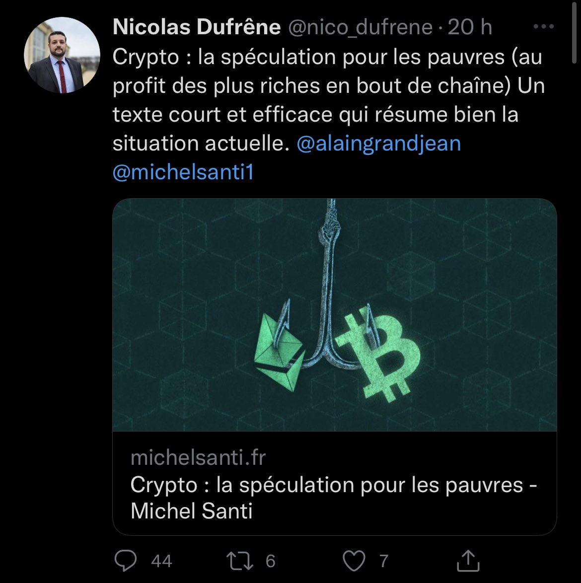 cryptoavocat's tweet photo. C’est un festival des boomers aujourd’hui ou quoi ? Il faut prévenir j’étais pas prêt  

#crypto #bitcoin https://t.co/LwCXYRJy89