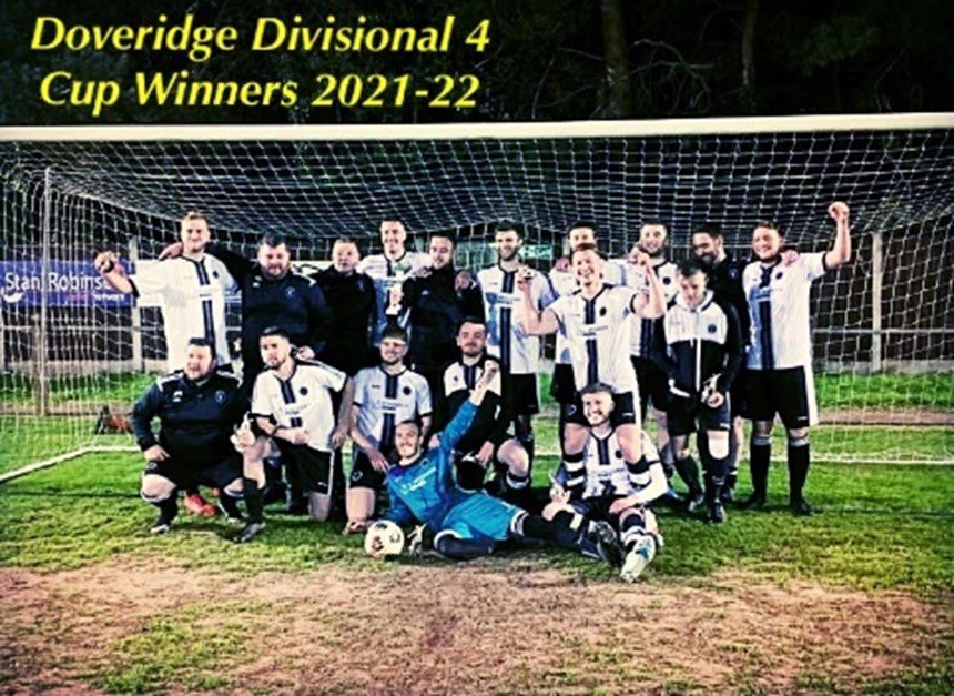 Congratulations to <a href="/doveridgefc/">Doveridge FC</a> Divisional 4 Cup Winners 2021/22