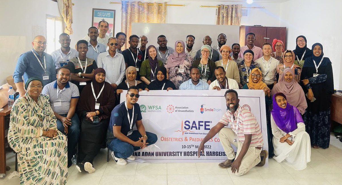 Safer Anaesthesia from Education (SAFE) (@safe_courses) on Twitter photo We are excited to have been able to deliver the 1st ever #SAFE Obstetric, Paediatric and TOT courses π in Somaliland ππ½ <a href="/wfsaorg/">WFSA</a> <a href="/Assoc_Anaes/">Association of Anaesthetists</a> <a href="/SmileTrainAfric/">Smile Train Africa</a> <a href="/SANSOMforSL_org/">Safe Anesthesia For Somaliland</a> We are excited to have been able to deliver the 1st ever #SAFE Obstetric, Paediatric and TOT courses π in Somaliland ππ½ <a href="/wfsaorg/">WFSA</a> <a href="/Assoc_Anaes/">Association of Anaesthetists</a> <a href="/SmileTrainAfric/">Smile Train Africa</a> <a href="/SANSOMforSL_org/">Safe Anesthesia For Somaliland</a>