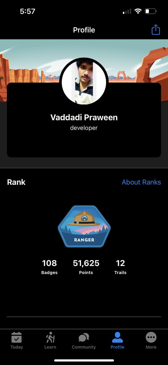 VaddadiPraween's tweet photo. I am into ranger rank nd completed 108 batch nd loading… more to come soon

#bam
#mvgrcea
@satyagoluguri
@kavindrapatel
@sfdckiran
@bhanz19
@amandabauman https://t.co/QfEbeT09mb