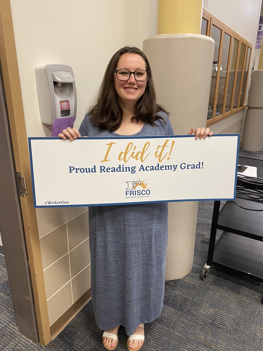 Mrs. Olin completed Reading Academy! <a href="/OlinKayla/">Kayla Olin</a> <a href="/C_E_Dellinger/">CarrieDellinger</a> <a href="/SparksElemFISD/">Sparks Elementary</a>