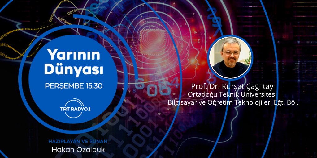 TRTRadyo1's tweet photo. Metaverse eğitimde nasıl kullanılacak? İnsan-bilgisayar etkileşimlerinin eğitimdeki yansımaları nelerdir? @HakanOzalpuk soracak, Prof. Dr. Kürşat Çağıltay yanıtlayacak. @TRTRadyo1 ‘de buluşalım. @trtradyo @METU_ODTU @fedu_metu @MetuCeit @cagiltay https://t.co/u0X5EORIU8