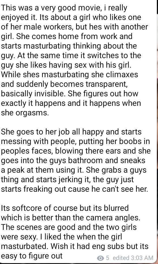 RevenantWingz's tweet photo. Shes Transparent Korean Erotic film Review⭐⭐⭐⭐⭐

https://t.co/2ouoycKr0J

https://t.co/Z9Pt0ge7OD

#korean
#Softcore
#sex 
#erotic
#adult
#eroticfilm 
#review
#rating 
#HentaiVerse
#asian 
#reddit https://t.co/iFgv6O9xib