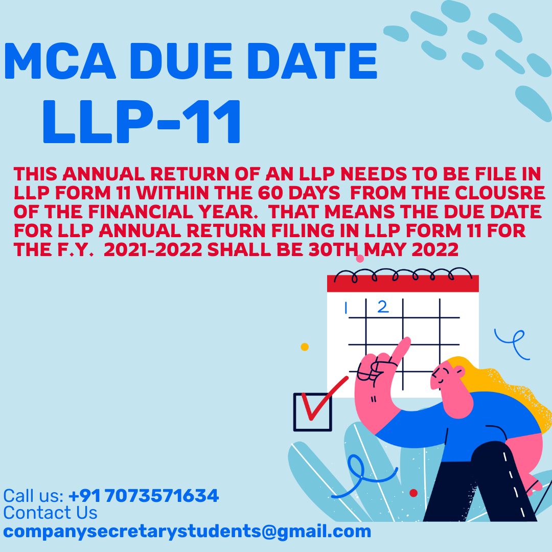 StudentsCS's tweet photo. MCA Due Date Alert
Form LLP-11

Call us: +91 7073571634
Mail us: companysecretarystudents@gmail.com

#companysecretary #companysecretaries  #companysetup #companysecretarylife #MSME #llp #MCA #mcaupdates https://t.co/Ifye2lhoql