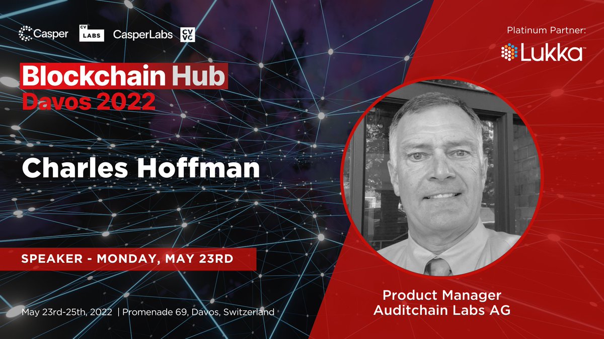 Auditchain's tweet photo. Come find us in #Davos at #BlockchainHub hosted by @CV_Labs and @Casper_Network Our product manager @CharlesHoffman will be discussing #XBRL based #ProcessControlNFTs #DisclosureControlNFTs https://t.co/RVPMQU93T9
