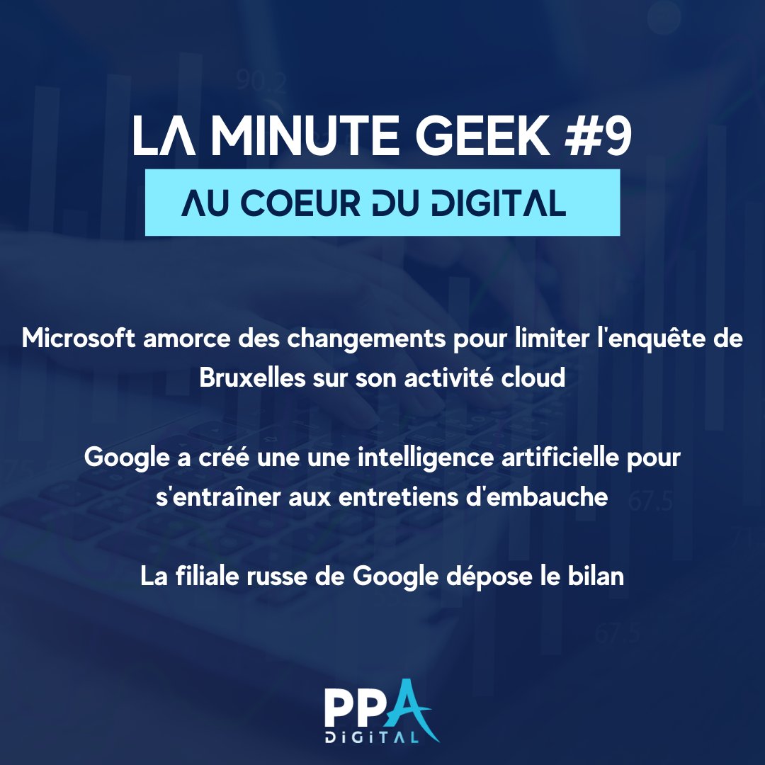 PPADigitalFr's tweet photo. C'est l'heure de la minute geek, votre rendez-vous avec l'actualité du digital ! 🔥
Au programme 👉 Google, Instagram, Microsoft...
#PPADIGITAL #bedigital #actu #digital https://t.co/nZFXpoe4RB
