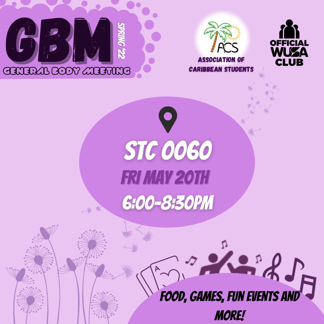 We outside this Friday at GBM!!🤩

What to expect?😏

✅ FREE PIZZA
✅ Games &amp; Music 
✅ Nomination of an Education Officer 
✅ FREE ACS t-shirt if you pay membership
✅ Meet new people

So come lehwe make a lime and just vibes🔥
