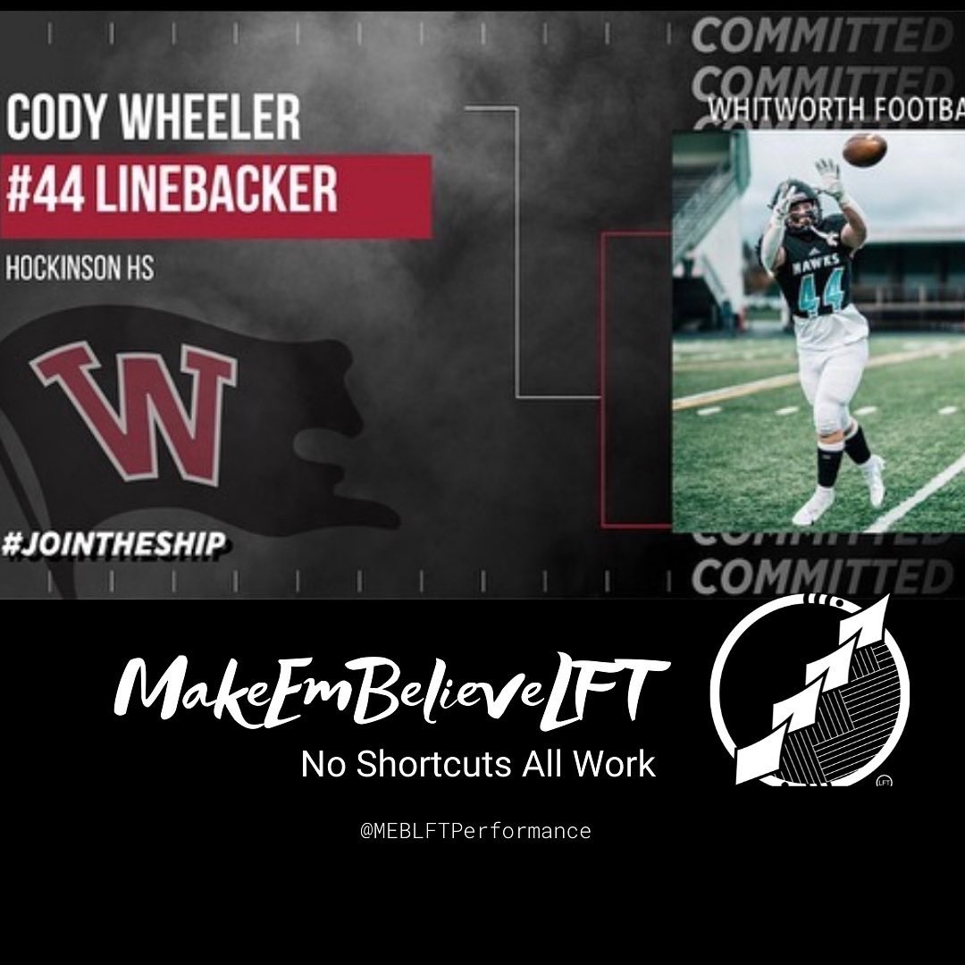 We done everything we spoke about so proud of this young man for committing to @whitworthfb. We talked about this day and we manifested it. 

One of the most underrated athletes in Vancouver.
You’ll know his name soon.

Congratulations <a href="/codywheelr/">Cody Wheeler</a>  Proud of you

MakeEmBelieve LFT