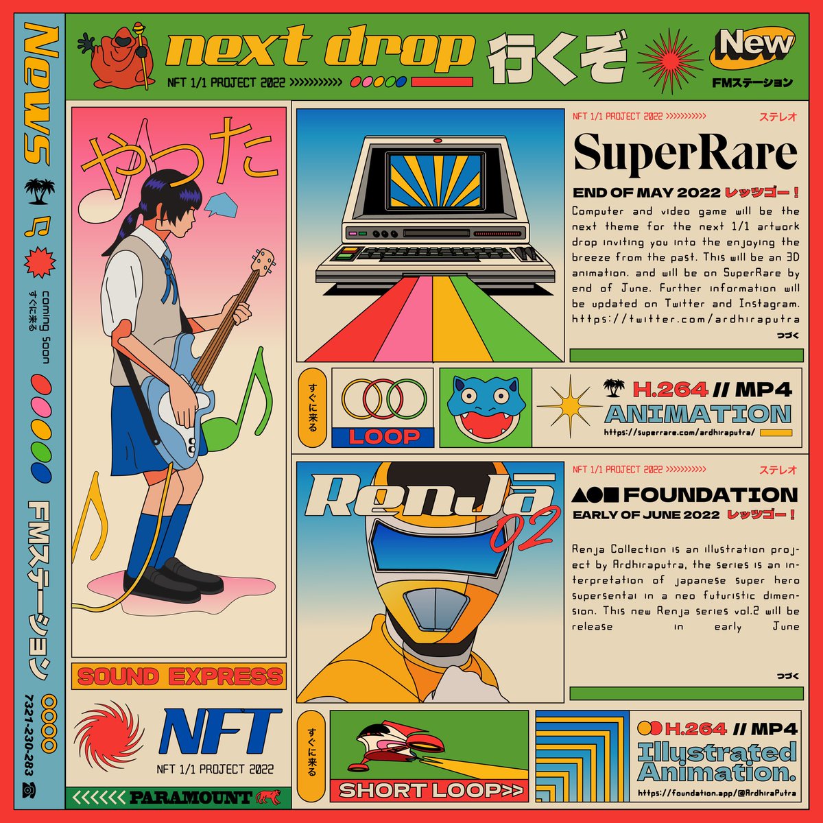 The Next Drop 🌊

🌐 Artwork 1/1 🌴
       End of May at <a href="/SuperRare/">SuperRare</a>
       superrare.com/ardhiraputra

🌐 Renja Series vol.2 🌴
       Early june at <a href="/foundation/">Foundation 🌐</a> 
       foundation.app/@Ardhiraputra

🙇‍♂️🙏✨