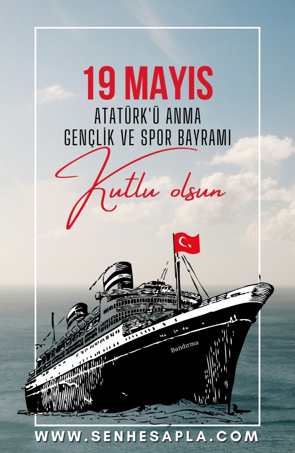 19 Mayıs Atatürk'ü Anma Gençlik ve Spor Bayramı Kutlu Olsun - bit.ly/3wt2eyv