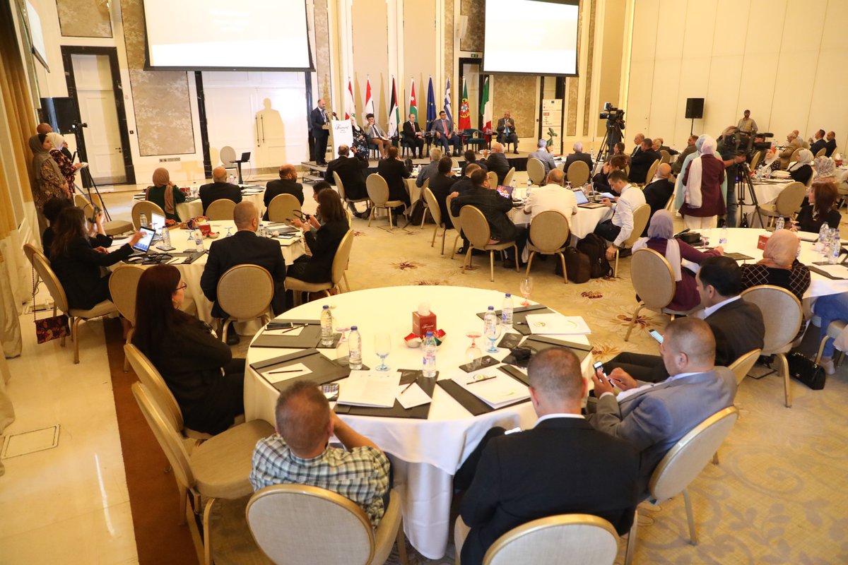 #GREENLAND MID-TERM EVENT in Amman #Jordan - Day 2: The official ceremony has been an important chance to present our project under the patronage of the Jordanian Minister of agriculture and the time for a Capitalization Workshop among several @ENICBCMed projects #GOMED #HELIOS
