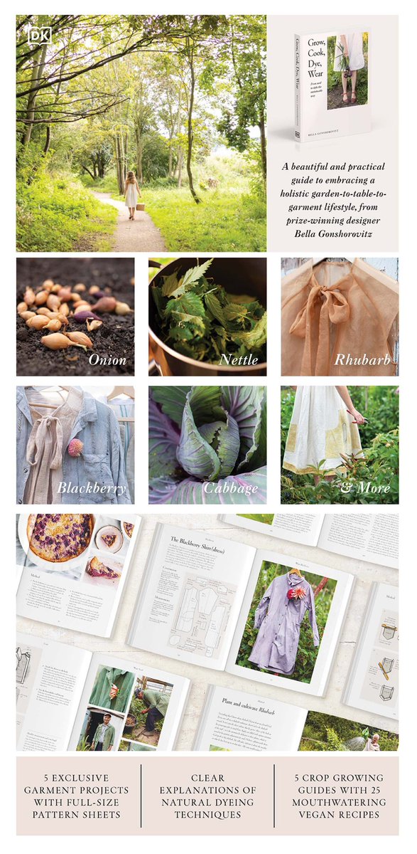 Grow, Cook, Dye, Wear, written by the amazing <a href="/BelGonshorovitz/">Bella Gonshorovitz</a>, published by Dorling Kindersley, photographed by me, is out today.