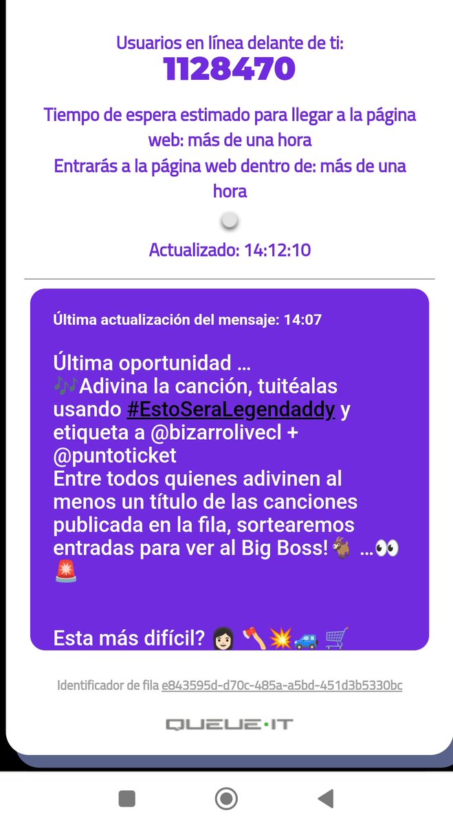 ConstanzaAHR's tweet photo. #EstoseraLegendaddy la rompe carros 🎶🎵 @bizarrolivecl @puntoticket quiero esas entraditas 🔥🔥 https://t.co/CfvMjNrUmi