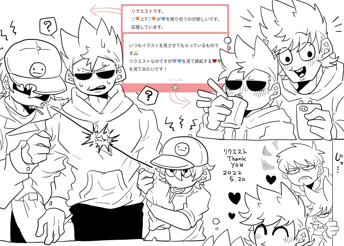 tantantan123plmokn様リクエスト 🤍🍭💙＆💜💙 リクエスト Thank you!!👏