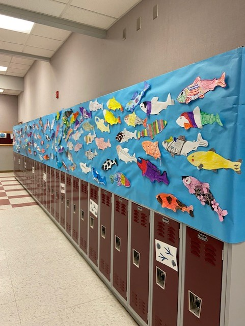 Longlivekings's tweet photo. An incredible school of steelhead running right through Goodman Middle School at @psd401 on their way to #SurvivetheSound! Love this river of creativity. #waedu #STEMeducation #scienceteacher https://t.co/J5EvfrFgls