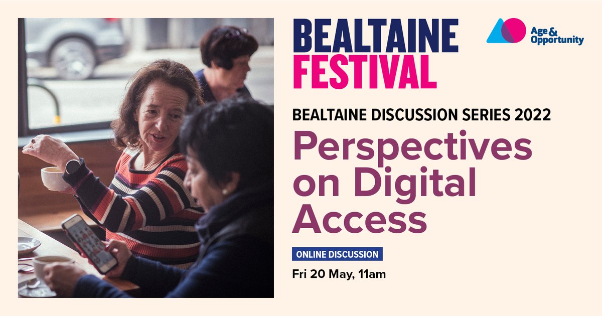 RossRDowd's tweet photo. Looking forward to speaking on the "Perspectives on Digital Access" panel this Friday at @BealtaineFest, where we'll be rethinking digital access and digital literacy among older adults. Thanks to @Age_Opp  for the invite! Free signup below #Bealtaine2022
https://t.co/mUTeY3oROp https://t.co/3dqziCDu0v