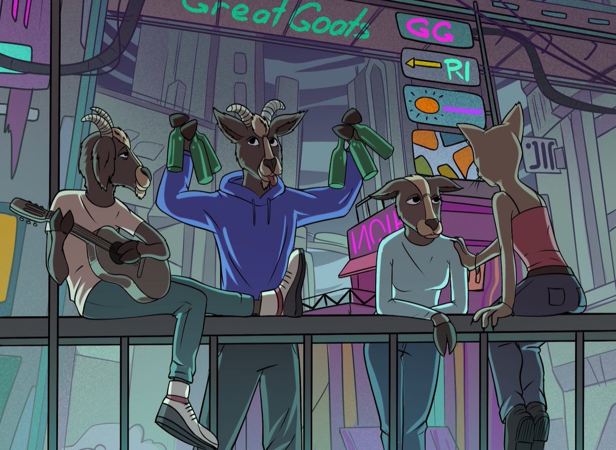 ArtMonkees (🍌 ,🍌) (@artmonkees) on Twitter photo The Great Goats🐐 are hooking up 🎨🐵 members 😈
We got 2 WL spots up for grabs:
1️⃣ Follow <a href="/GreatGoatsNFT/">Great Goats</a> & <a href="/artmonkees/">ArtMonkees (🍌 ,🍌)</a>
2️⃣ Like, RT & tag 2 friends
Winners picked in 24 hours 🫶 The Great Goats🐐 are hooking up 🎨🐵 members 😈
We got 2 WL spots up for grabs:
1️⃣ Follow <a href="/GreatGoatsNFT/">Great Goats</a> & <a href="/artmonkees/">ArtMonkees (🍌 ,🍌)</a>
2️⃣ Like, RT & tag 2 friends
Winners picked in 24 hours 🫶