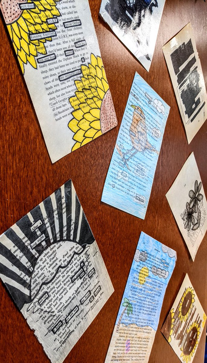 7th grade blackout poetry!