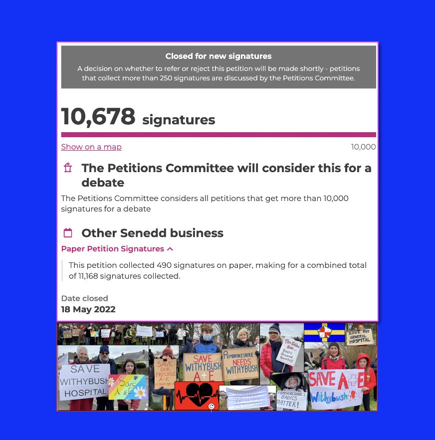 ‼️ Petitions committee will discuss it next Monday, 23rd May, at 1.30pm ... ‼️
senedd.tv/Schedule
#SaveWithybush