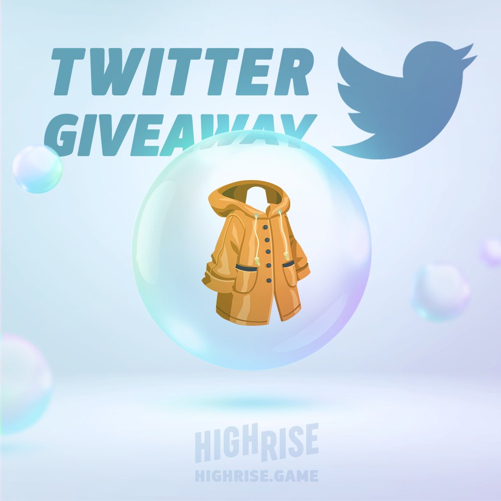 🚨GIVEAWAY ALERT!🚨 To celebrate the season of spring, we're giving away this adorable sunny raincoat! Just follow us, retweet this post, and comment your Highrise username below to enter! Ends in one week, good luck! 🌧️🌈

#highriseapp #highrisemetaverse #giveaway