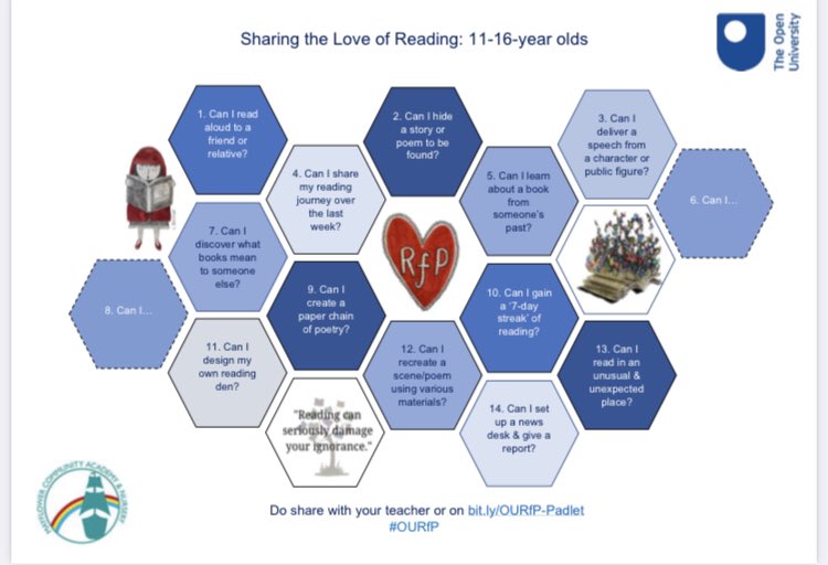 Do offer these half term #Reading Invitations
bit.ly/3wxrkuO
 Learner-led activities for 5-14 years olds - tempting readers to choose,  engage and share! @evevollansMCA <a href="/Eve_Morton17/">Eve Morton</a> <a href="/Teacherglitter/">Ceridwen Eccles</a> <a href="/jonnybid/">Jon Biddle</a> <a href="/OpenUni_RfP/">Reading for Pleasure 🧶</a> Teachers too!