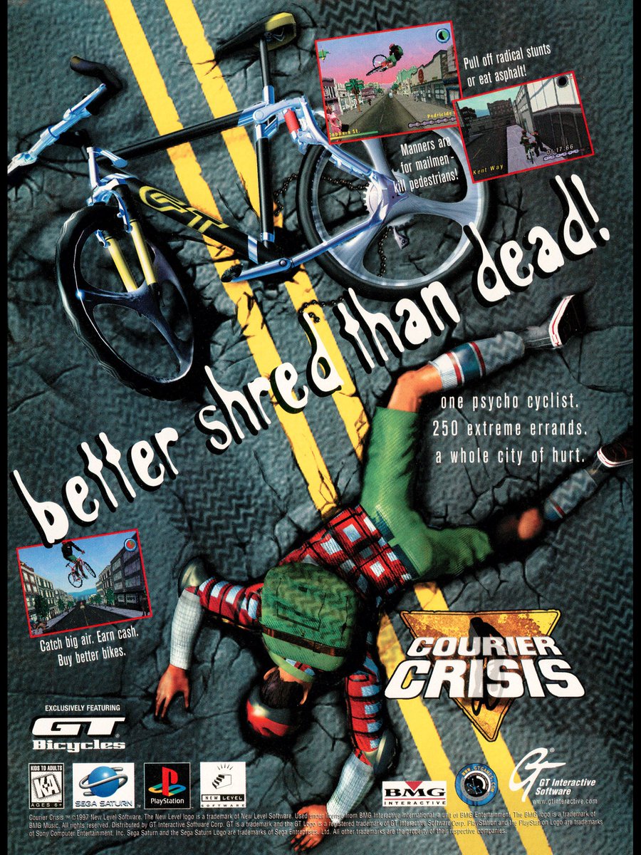 RetroGameAd's tweet photo. My childhood favorite #RETROGAMING #RetroVideoGame #VideoGameAd #VideoGameMagazine #CourierCrisis https://t.co/bQuTkDeC53