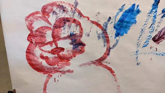 my son and I collabed at the Denver Children's Museum, left our mark 