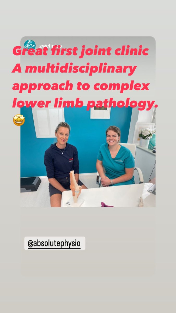 Multidisciplinary approach to lower limb pain. Podiatrists and Physios working together. Gold standard care. So excited for this new and innovative service. ⁦<a href="/zoewilsonpod/">Zoe Wilson</a>⁩  our first day has been epic with patient satisfaction at 100% 🤩👌💪