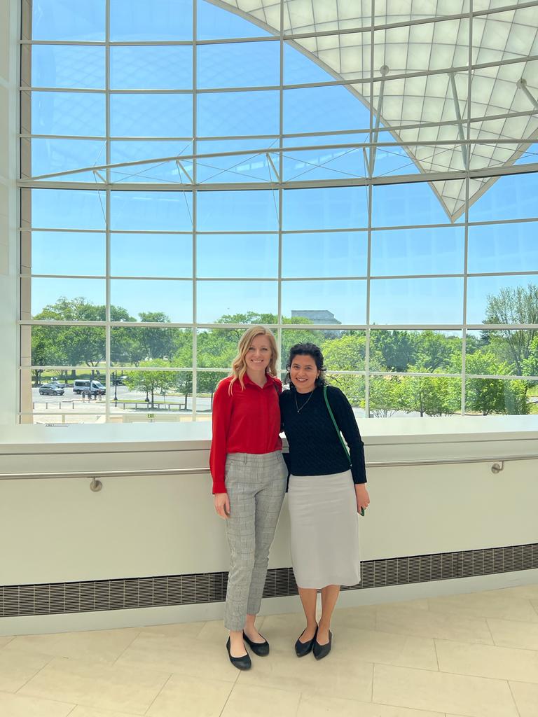 TBT: First IRL professional event since 2020 with <a href="/Andrealpimentel/">Andrea Pimentel</a>!

Thanks to the students from <a href="/BushSchool/">The Bush School, TAMU</a> for presenting their much-needed research on how online harassment of female political figures undermines democracy, &amp; thanks to <a href="/USIP/">U.S. Institute of Peace</a> and <a href="/US_CSWG/">The U.S. Civil Society Working Group on WPS</a> for hosting!
