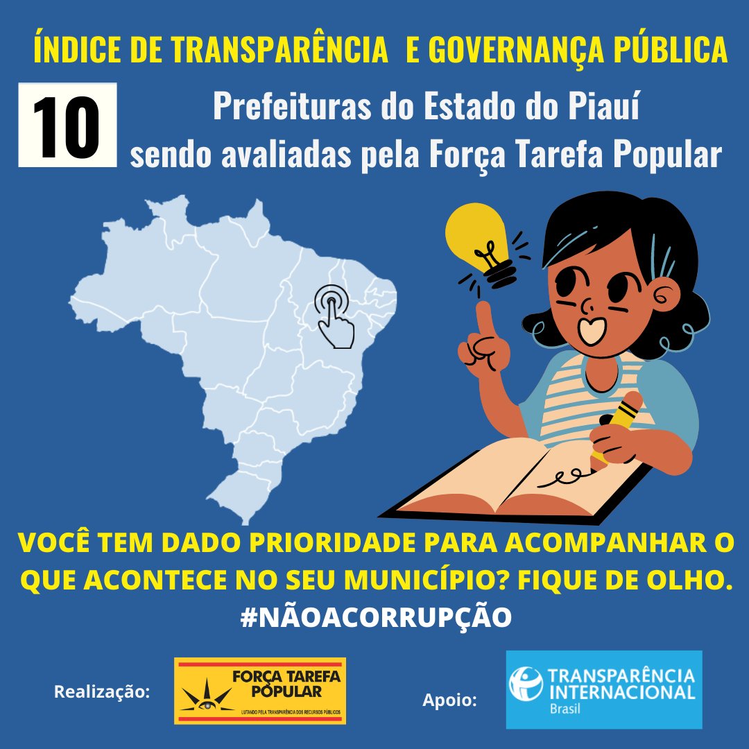 TvVenceremos's tweet photo. Como está o Índice de Corrupção no seu Município? Você sabe o que significa?
@TI_InterBr

Da Assessoria de Comunicação da FTP-PI Socorro Silva. https://t.co/N8LBwmBP4x