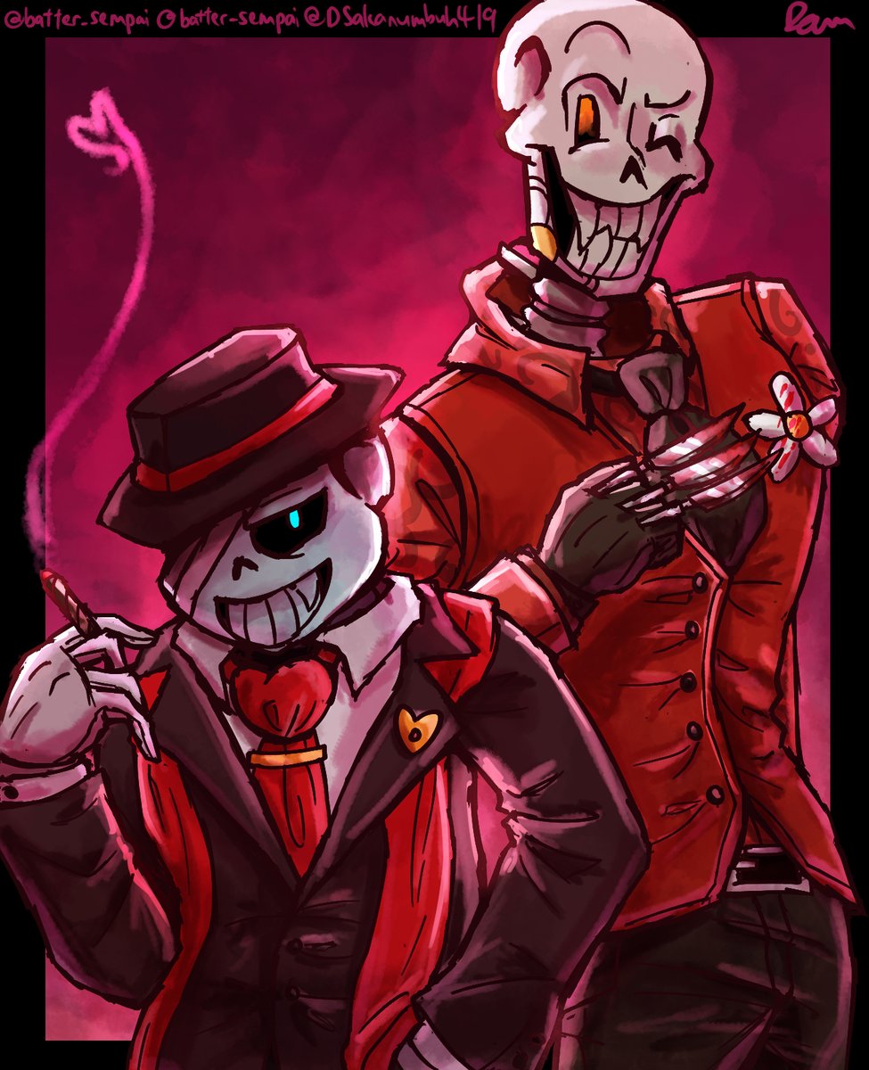 batter_sempai's tweet photo. Drew Sans and Papyrus as Jambee and Tmon from Aphrodesia (an adult audio drama series). I guess this can be considered a sort of Mafiatale AU. :D

#undertale #Aphrodesia https://t.co/cU4994erz4