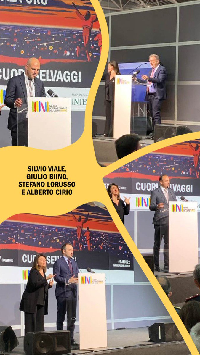 Il saluto d'inizio di #CuoriSelvaggi di <a href="/silvioviale/">Silvio Viale</a>, Presidente dell'Associazione Torino, la Città del Libro, di Giulio Biino, Presidente <a href="/CircoloLettori/">Fondazione Circolo dei lettori</a>, di <a href="/lorusso_stefano/">Stefano Lo Russo</a>, Sindaco della <a href="/twitorino/">Città di Torino</a> e di <a href="/Alberto_Cirio/">Alberto Cirio</a>, Presidente della <a href="/regionepiemonte/">Regione Piemonte</a>!