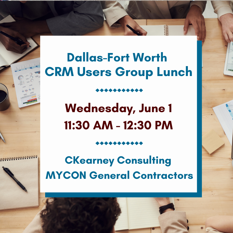 ckearneyconsult's tweet photo. Hey #DataLovingMarketer! Are you in the Dallas-Fort Worth area? Join CKearney Consulting at an in-person CRM Users Group Lunch Forum hosted by @MYCONGCI at their Dallas office.
Wednesday, June 1, 11:30 a.m. to 12:30 p.m. RSVP by 5/27 at the link below.
https://t.co/ly1ckeg8wl https://t.co/KS2RuJFTBx