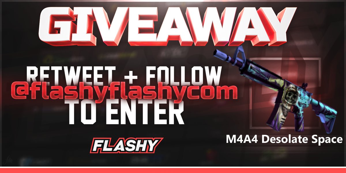 🔥 24H GIVEAWAY !!! 🏆 M4A4 Desolate Space ! To win: ✔️ Visit for free codes: flashyflashy.com ✔️ Retweet ✔️ Follow us ✔️ Turn on twitter notifications #flashyflashy #giveaway #csgoskins #CSGOGiveaway