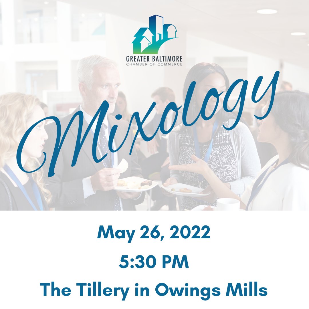 Join us at The Tillery in Owings Mills next week for our monthly Mixology networking event!
cca.greaterbaltimorechamber.org/EvtListing.asp…