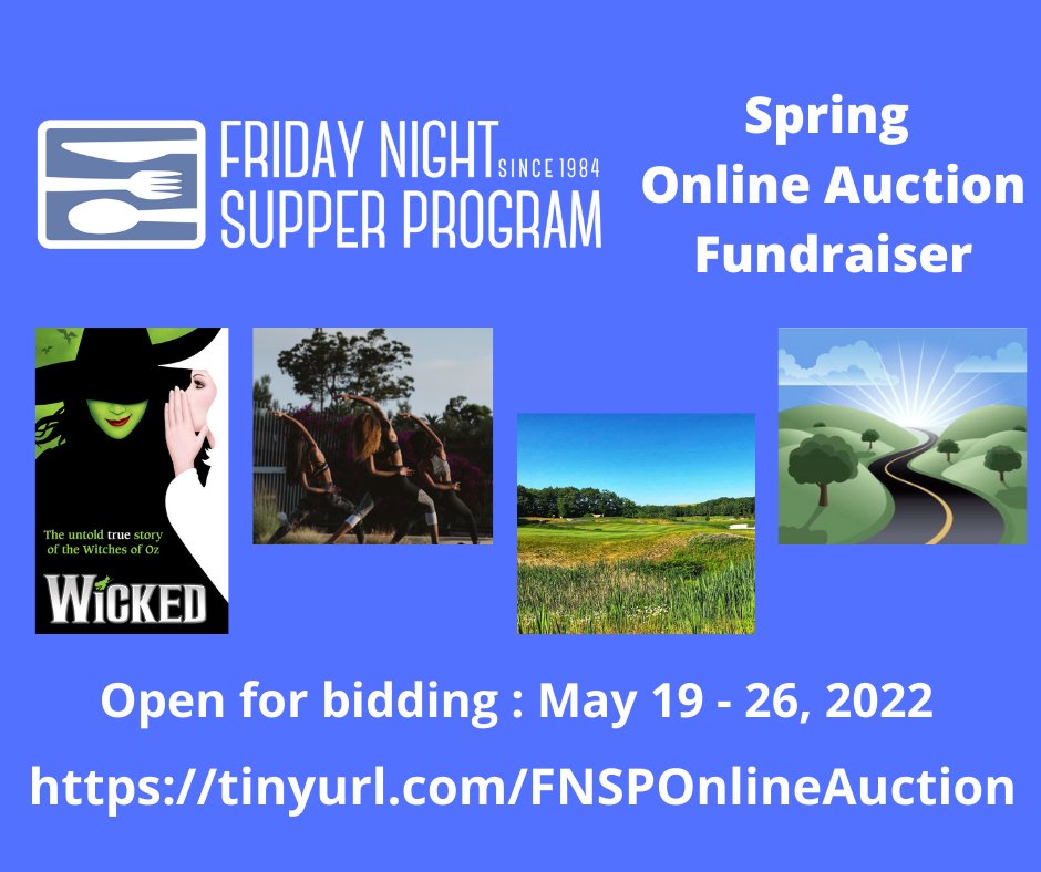 Check out FNSP's Spring Online Auction to bid on tickets to see Wicked or one of our other fantastic auction prizes. All proceeds benefit FNSP's weekly meal service. tinyurl.com/FNSPOnlineAuct…