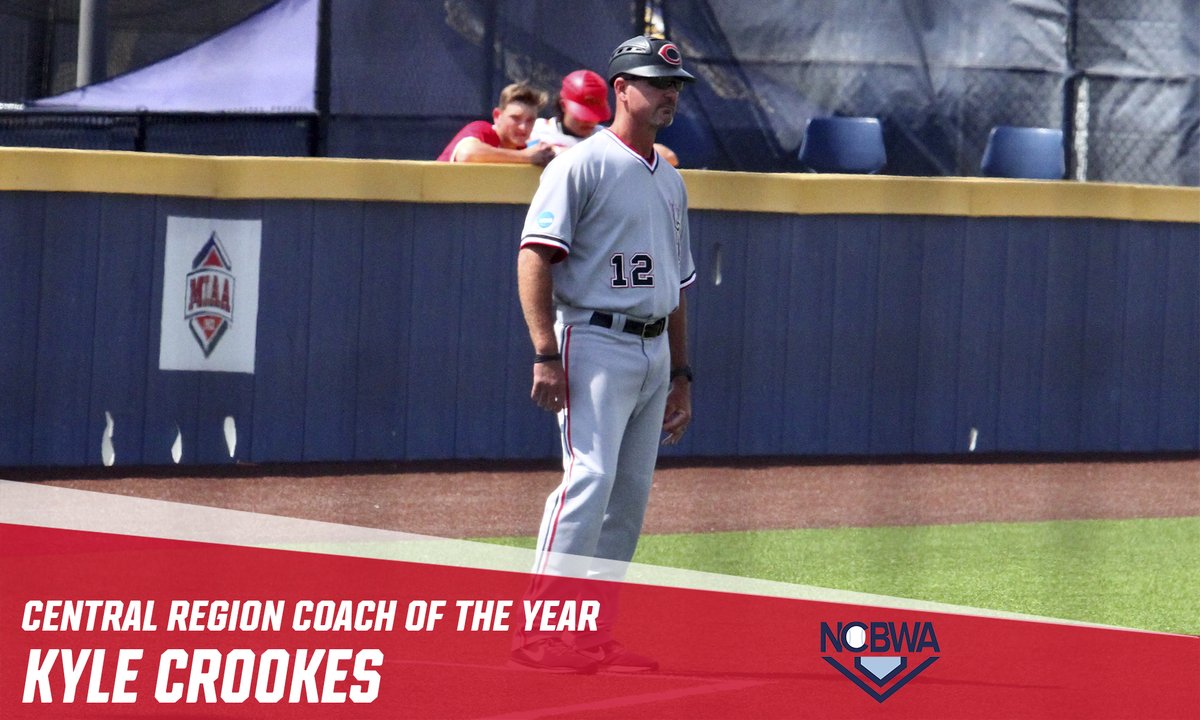 Your 2022 <a href="/NCBWA/">NCBWA</a> Central Region Coach of the Year: our own Kyle Crookes!

Congratulations, Coach!

#teamUCM x #RollStable