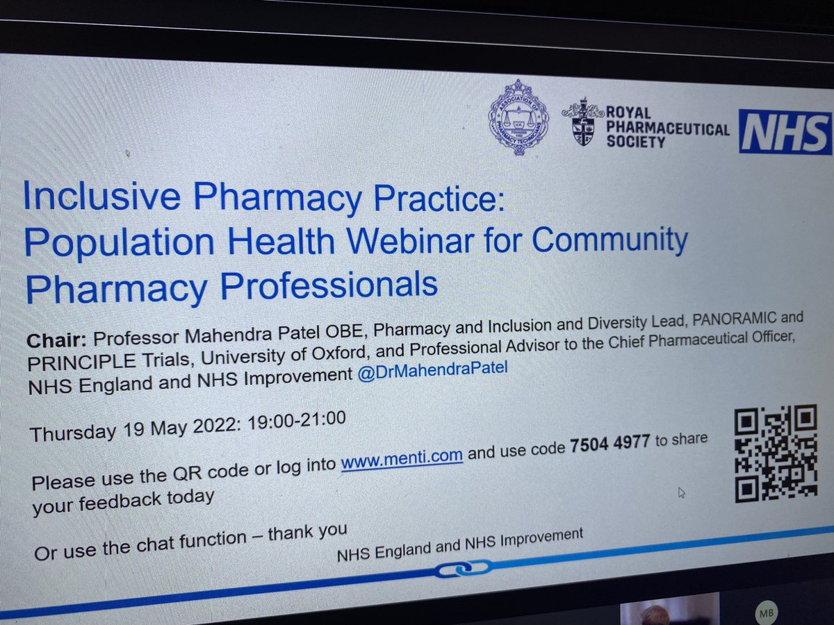 #inclusivepharnacypractice webinar about to start. Looking forward to sharing the @GL_Pharmacy perspective
