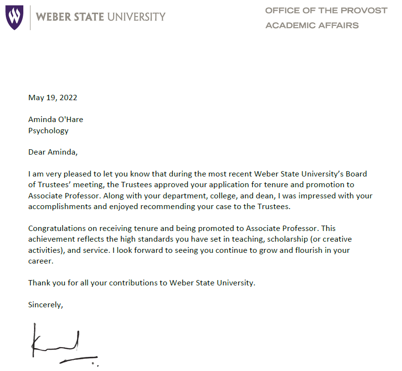 It's official! I have tenure again!!! 🎉 Thanks <a href="/weberstate/">Weber State Athletics</a>! Looking forward to many more great great great years together!
#tenured #2for2