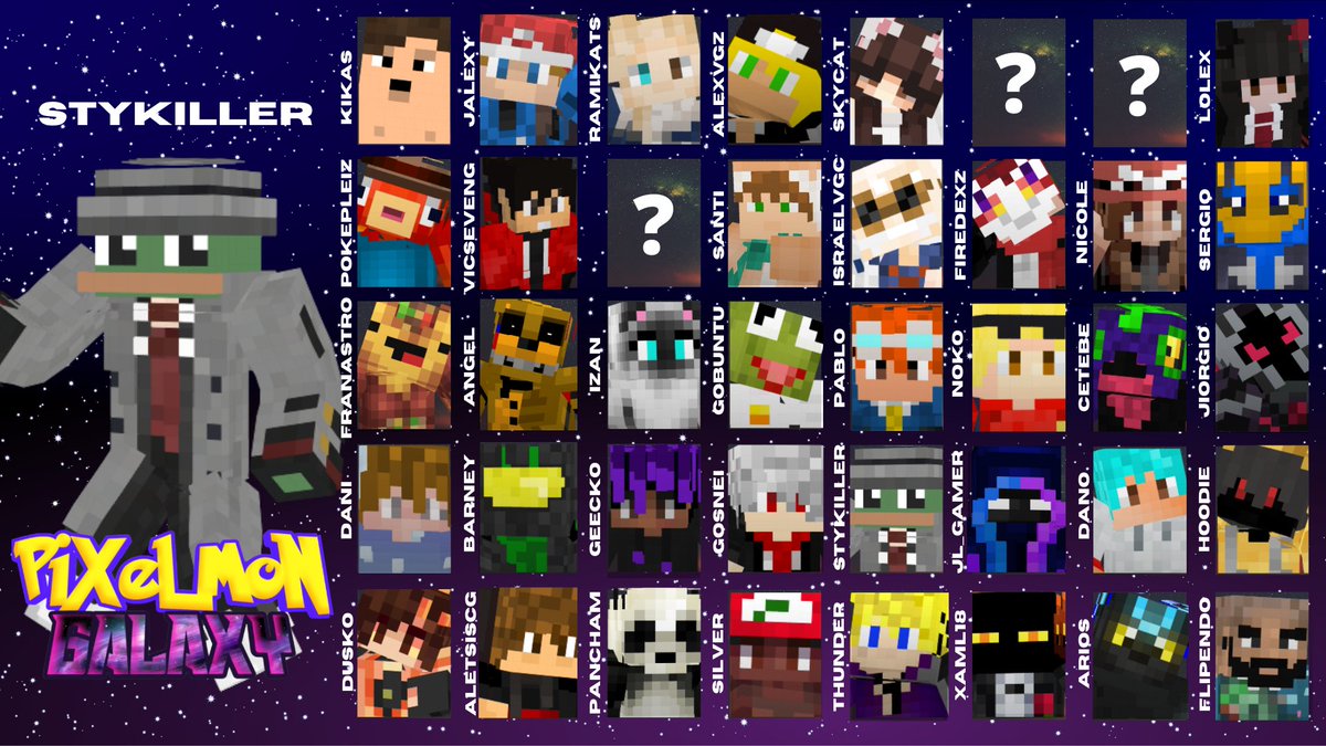 PixelmonGalaxy_'s tweet image. 🔥¡PARTICIPANTES NUMERO TREINTAISEIS Y TREINTAISIETE DE PIXELMON GALAXY!🔥

Pensabas que no ibas a estar? Tranquilo, Mbappé viene al Madrid y tu a Pixelmon. TIC TAC @Stykiller03 🐢⌛️

Entraste al server como un Mudkip y saldrás como un Swampert. @FranNintendo 🌊

¡Bienvenidos! 🪐