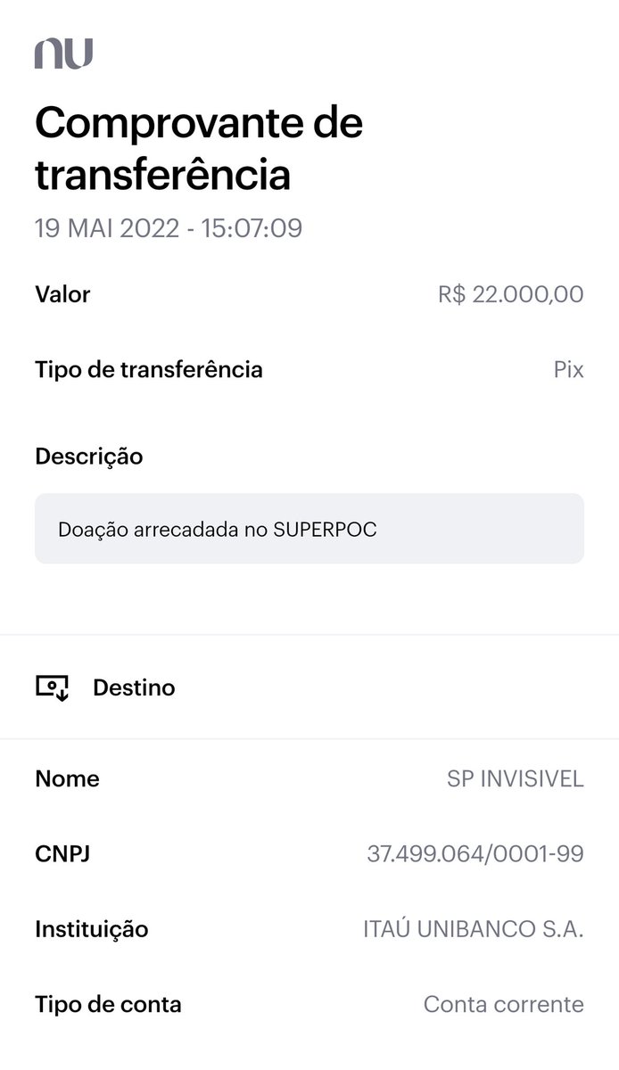 samiraclose's tweet photo. Amores, aqui está o comprovante da doação do dinheiro arrecadado no SUPERPOC. Peço perdão pela demora porém eu estava aguardando o retorno da instituição @SPinvisivel que me explicou na DM que a demora foi por conta da demanda deles. + https://t.co/Lkzlthhhnw