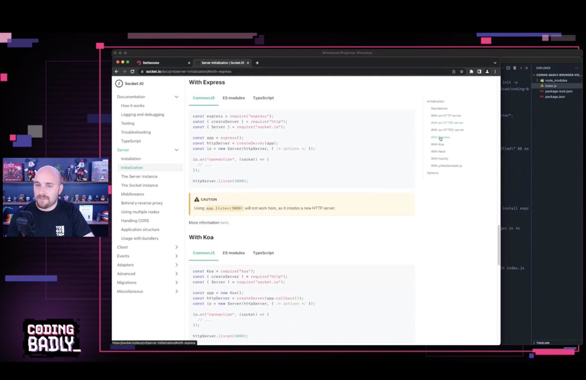playbattlesnake's tweet photo. Get your daily dose of #CodingBadly fun by tuning into @_phzn who is streaming live right now on https://t.co/Bh4KSrCQad π¨βπ» https://t.co/JRwloOtLKp