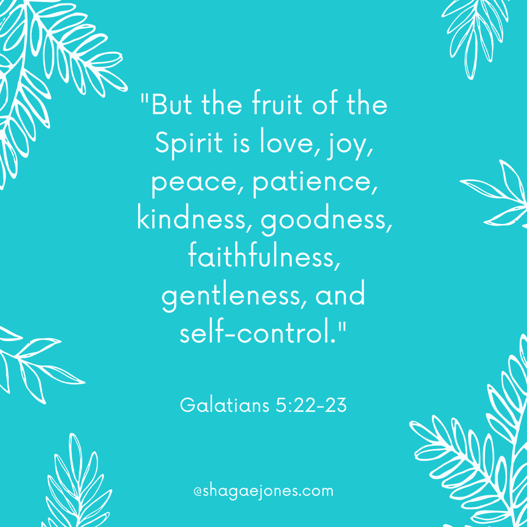 ShagaeJones's tweet photo. “But the fruit of the Spirit is love, joy, peace, patience, kindness, goodness, faithfulness, gentleness, and self-control.” – Galatians 5:22-23

Read my latest blog by clicking on the link below

https://t.co/o8Iy8QcUYN https://t.co/Jnba3nfsXa