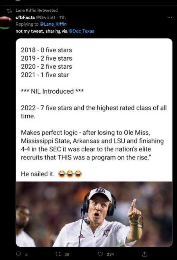 BuckeyeColorado's tweet photo. @davidpollack47 Seems pretty obvious that Jimbo bought his recruiting class. Gotta love the drama though! https://t.co/qOzntIMyr9